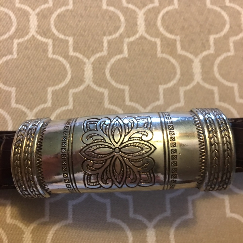 Brighton brown leather belt